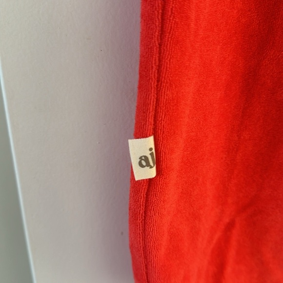 ARAMINTA JAMES Cotton Terry Column Skirt w Side Slit - Coral - L - (12) BNWT Bag - Picture 4 of 12